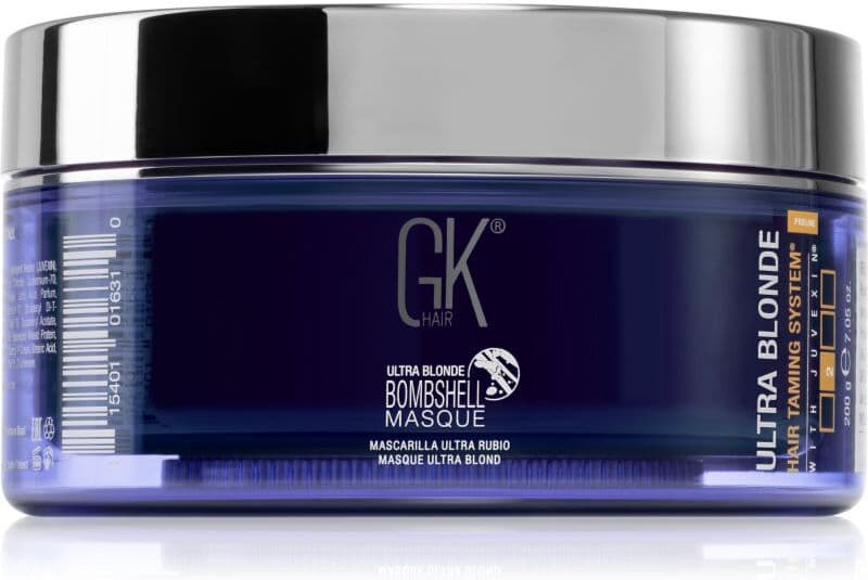 GK Hair Bombshell Masque Bonding Color Mask pour cheveux blonds teinte Ultra Blonde 200 g