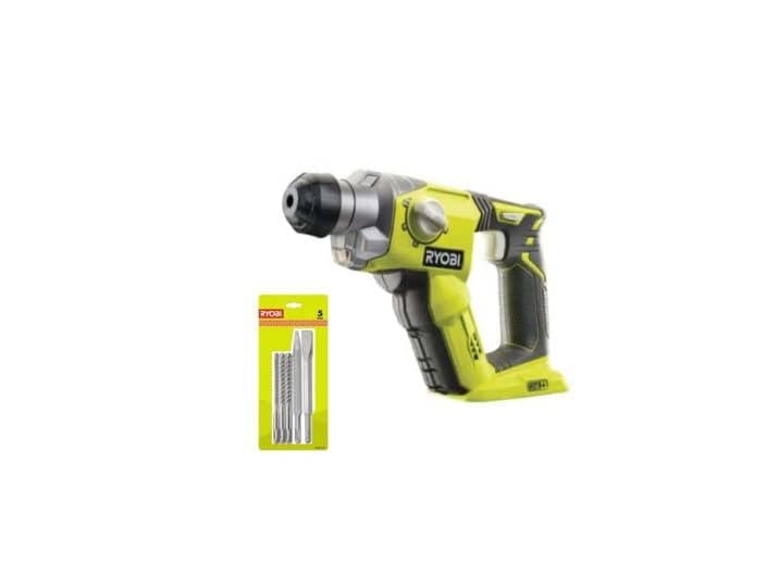 Ryobi - Pack Marteau Perforateur 18v One+ Sans Batterie Ni Chargeur R18sds-0 - Kit 3 Forets Plus 2 Burins Sds+ - Raksp05