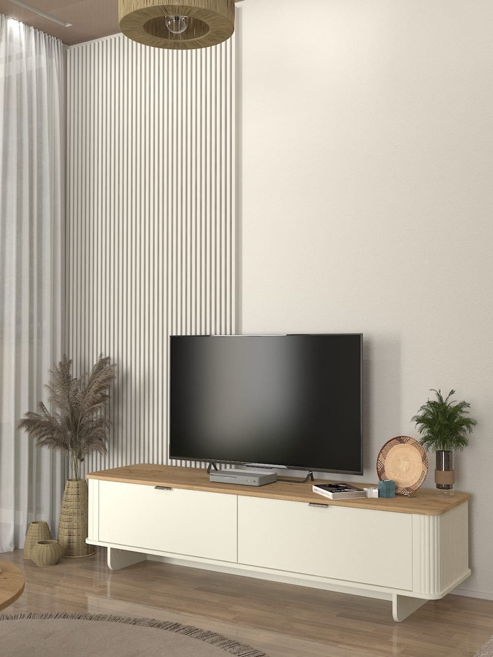 Venprodin Mesa de tv 180 cm Moonstone Sepet 2 puertas