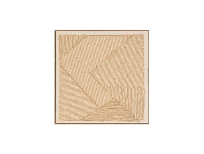 Handgefertigtes, gerahmtes Bild „Pure Threadity II“ 60 x 60 cm Beige Crea Collection