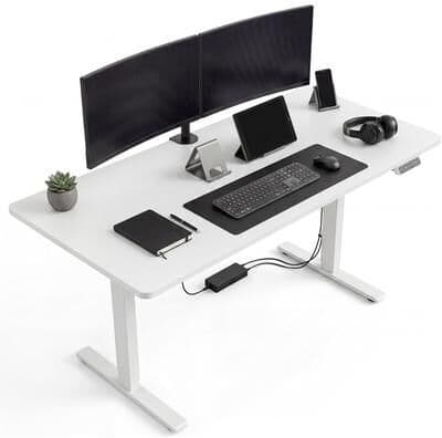 Garvee Electric Height Adjustable 2-Fold Sit-Stand Desk, Home Office Gaming Desk