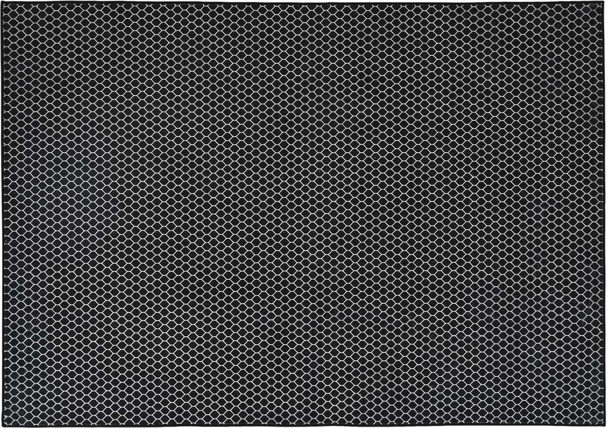 vidaXL Tapis ORIZ Motif en diamant noir 240 x 340 cm 100 % polyester
