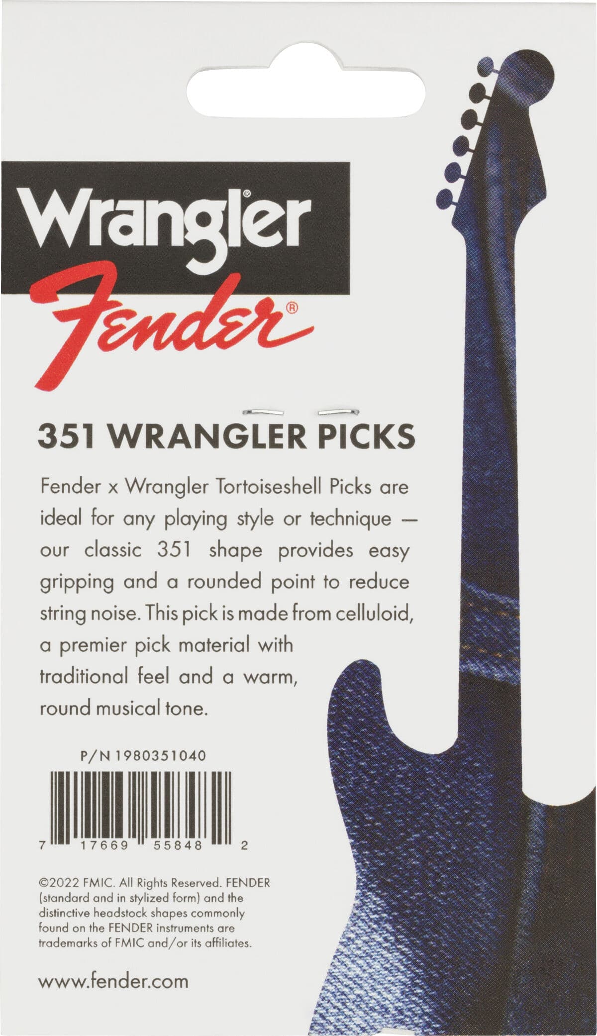 Fender and Wrangler Picks 351 Shape Tortoiseshell 8