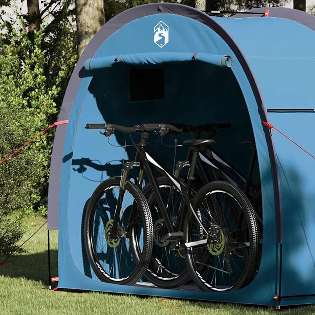 vidaXL Tente de rangement pour vélos Bleu 210 x 90 x 174 cm