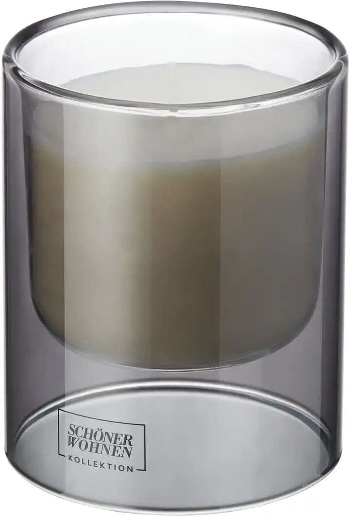 SCHÖNER WOHNEN Kollektion Duftkerze   ¦ grau ¦ Glas,Wachs ¦ Maße (cm): H: 11  Ø: