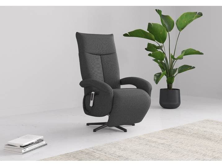 TV-Sessel SIT & MORE TV Dance , grau (dunkelgrau), B:74cm H:112cm T:82cm, 95%Polyester 5%Polyamid, Sessel, TV-Sessel, wahlweise manuell oder elektrischer Funktion mit Akku