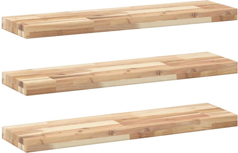 vidaXL Étagères flottantes 3 pcs 100x20x4 cm acacia massif non traité