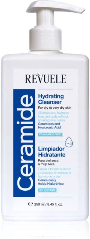Revuele Ceramide Hydrating Cleanser gel lavant visage et corps pour peaux sèches à très sèches 250 ml