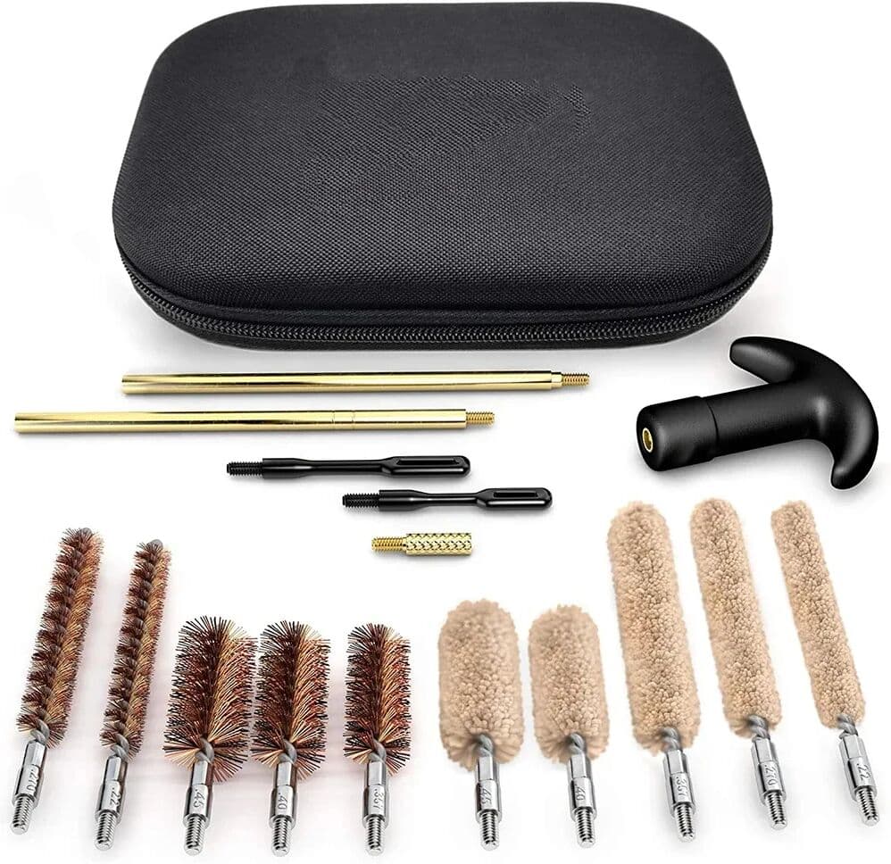 NONE Universal 16 Pcs/set Tactical Gun Handgun Pistol Brass Rod 22LR .22 9mm .40 .357 Caliber Barrel Cleaning Kit Portable Range Bag