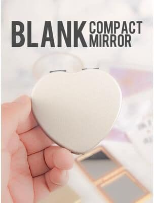 Uplift Essentials Dual View Heart Precision Vanity Mirror white