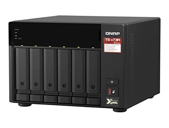 QNAP TS-673A NAS Tower Ethernet LAN Zwart V1500B