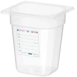 HENDI Gastronorm-Behälter 1/6, GN 1/6, 3,4L, Transparent, 176x162x(H)200mm