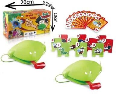 Inspired Finds Frog & Lizard Mask Tongue Flick Card Game Party Toy For Children green