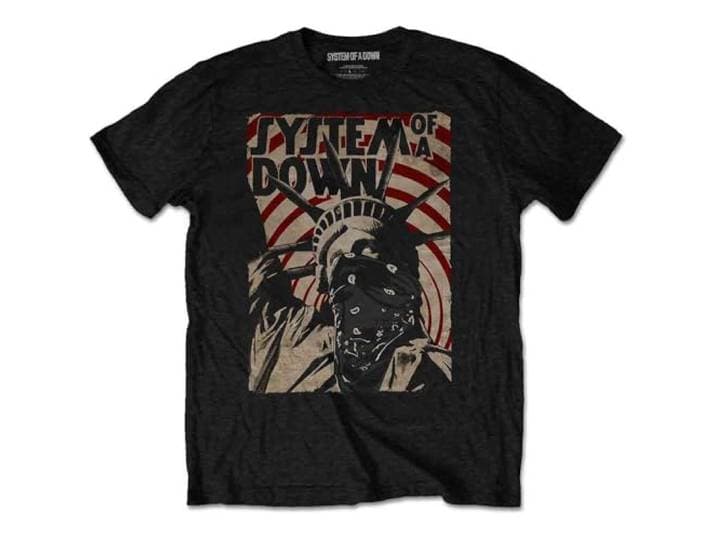 System Of A Down T Shirt Liberty Bandit Band Logo nieuw Officieel Mannen Zwart M