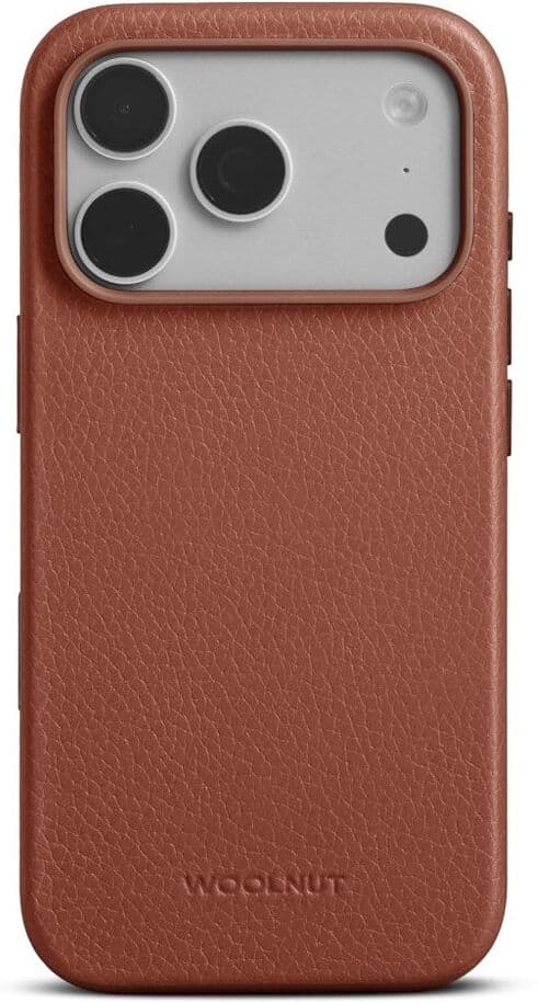 iPhone 18 Pro WOOLNUT Ekte Skinn Deksel - MagSafe Kompatibel - Brun