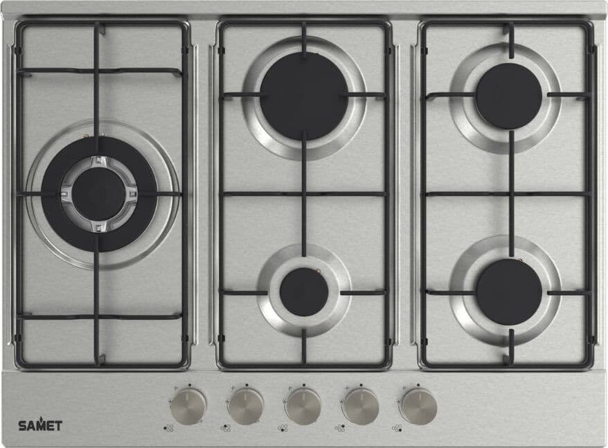 samet Ercole270ix Piano Cottura A Gas 5 Fuochi 70 Cm Materiale Acciaio Inox Colore Inox - Ercole270ix