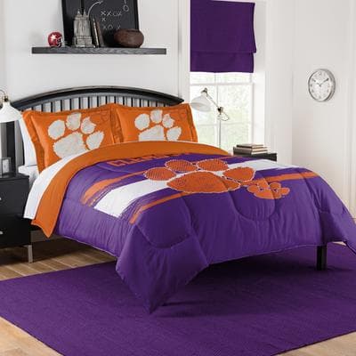 Sweet Home Collection NCAA Officially Licensed Clemson Tigers Comforter & Sham Set