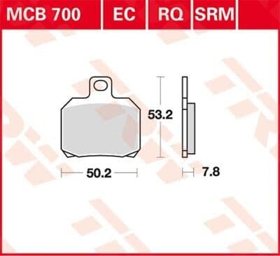 TRW MCB700 Bremseklosser