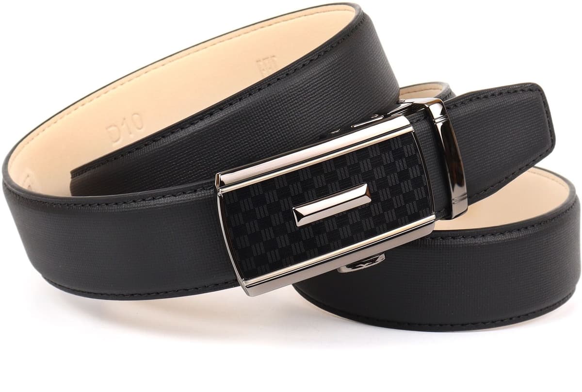 Ledergürtel ANTHONI CROWN, Herren, Gr. 90, schwarz, Rindsleder, Gürtel Ledergürtel schwarz 90
