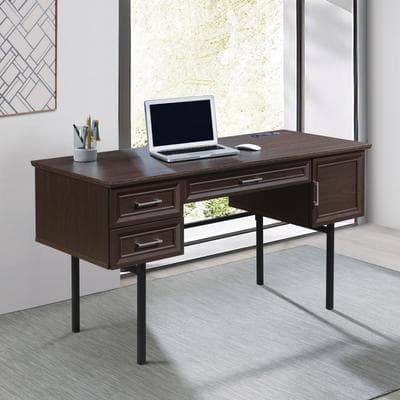 Office Star Products OSP Jefferson Executive Desk with Power and Storage and Drawers