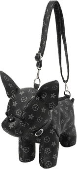 Daily Discovery Cute Cartoon Pet Carrier Bag Lightweight Crossbody Shoulder Bag For Cats And Small Dogs black