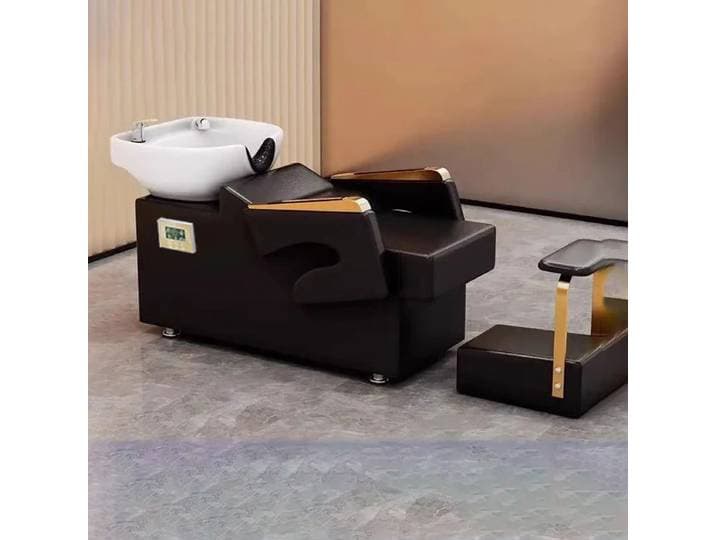Fauteuil de lavage de cheveux moderne en céramique pour salon de beauté, chaise de lavage de tête simple pour SPA, mobilier de coiffure