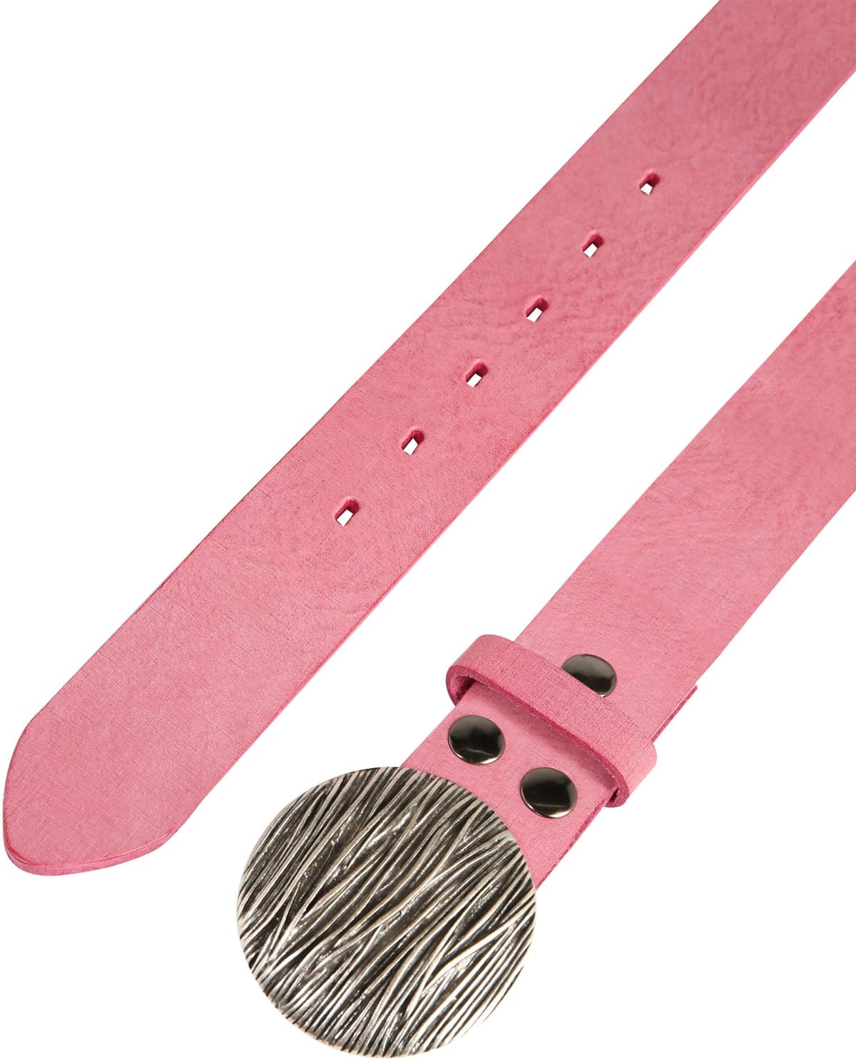 Ledergürtel RETTUNGSRING GÜRTEL, Damen, Gr. 80, pink, Leder, unifarben, Gürtel Ledergürtel, mit austauschbarer Schliesse »Seegras Rund« pink 80