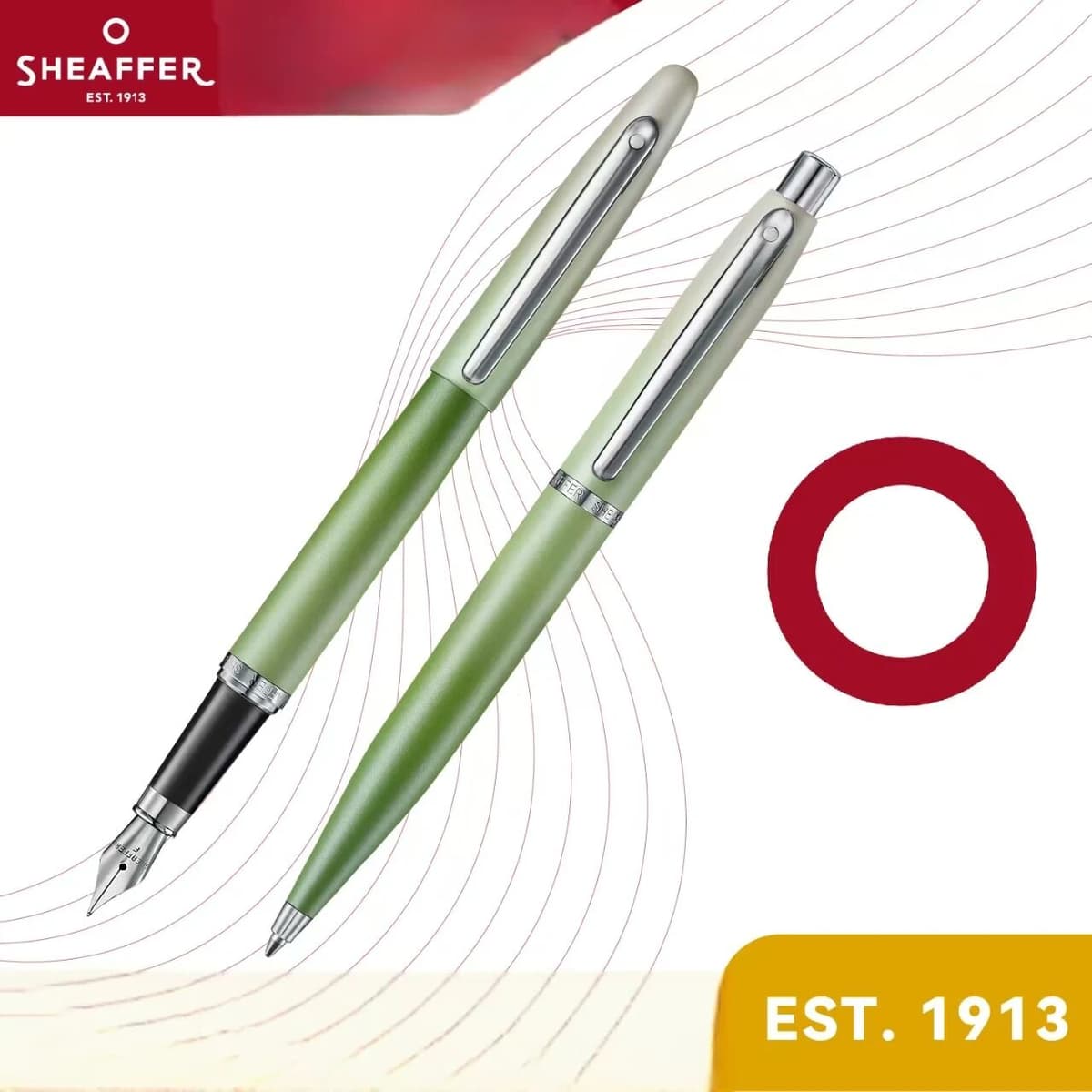 HERO Sheaffer VFM Matcha Limited Edition Fountain Pen Gift Set, Luxury Business Office Writing Metal Fountain Pen, Nice Present for