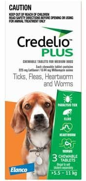 Credelio Plus For Medium Dog 5.5-11kg (Orange) 12 Chews