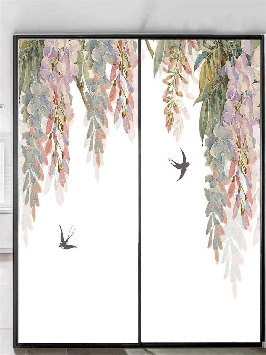 Gekleurde raamfolie voor privacy zonder lijm - 80 x 180 cm