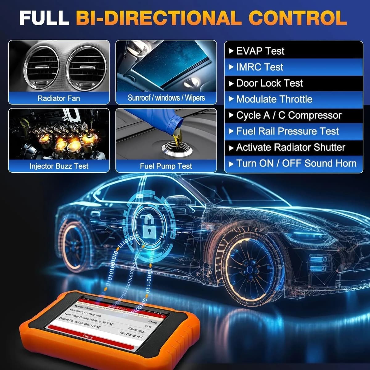 Diag-g LAUNCH X431 Creader Elite GM / Opel  / Online ECU Kódolás 31+ reset funkció