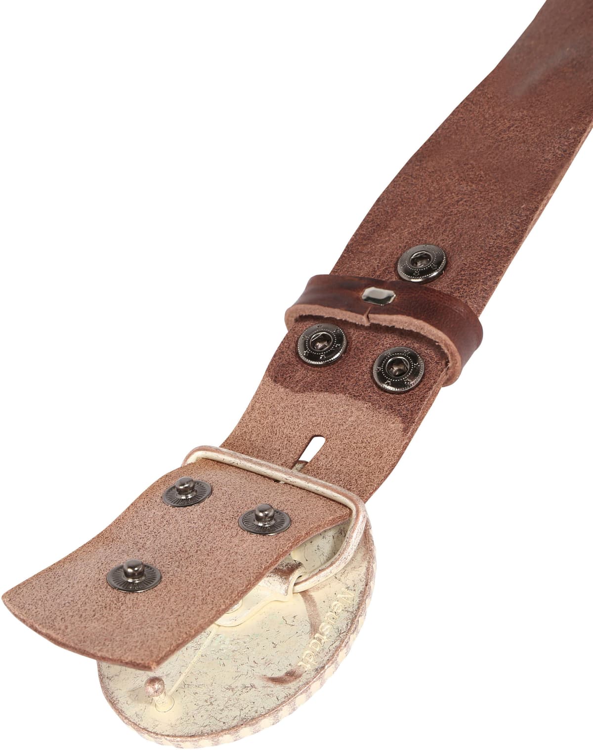 Ledergürtel RETTUNGSRING GÜRTEL, Damen, Gr. 80, braun (dunkelbraun), Leder, unifarben, Gürtel Ledergürtel, austauschbare Schliesse »Neustadt Rosé Mit Swarovski-Kristall veredelt« dunkelbraun 80