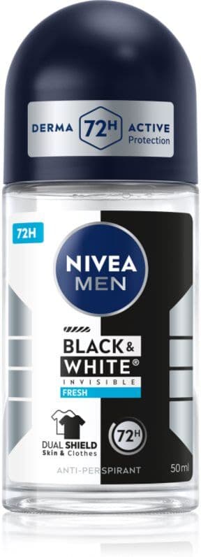 NIVEA MEN Invisible Black & White Fresh αντιιδρωτικό μπίλια για άντρες 50 ml