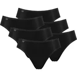 Sloggi Damen Tai, 6er Pack - 24/7 Microfibre, einfarbig schwarz / 38
