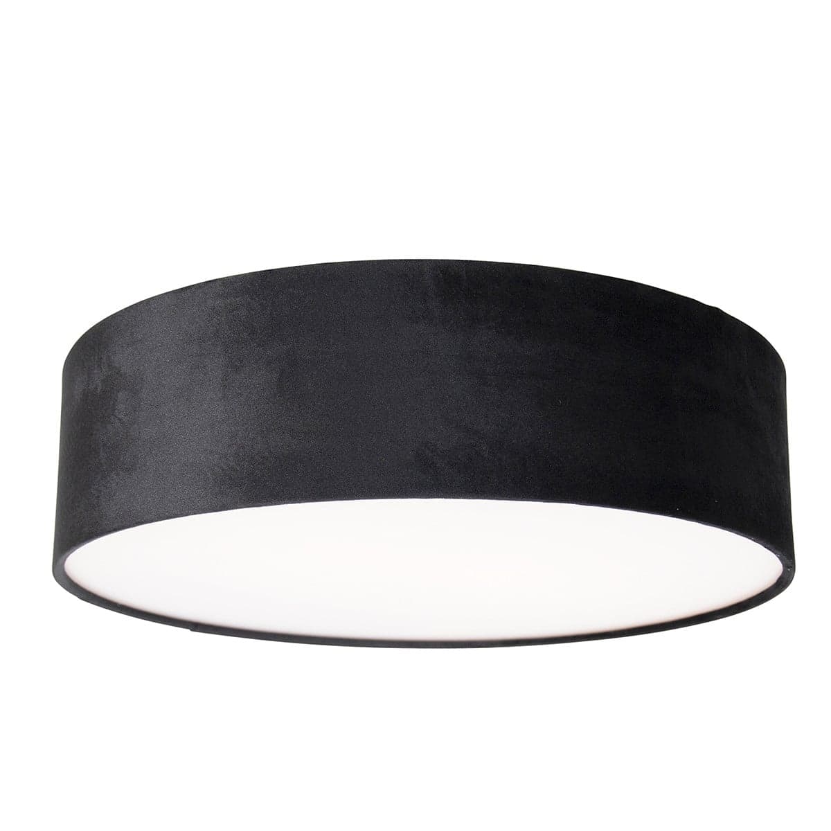 Qazqa Moderne Plafondlamp Drum - Zwart/Goud - Diameter: 40 cm