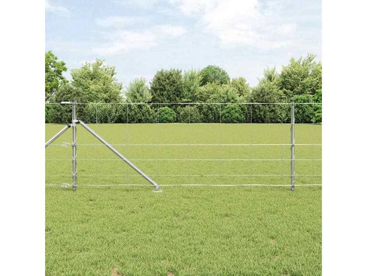 vidaXL Schweißdrahtzaun mit Spikes 25 x 0,8 m Verzinkter Stahl Silber