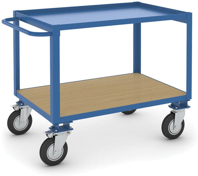 B2B Partner Policový vozík 700 x 1000 mm, 2 police, rukojeť
