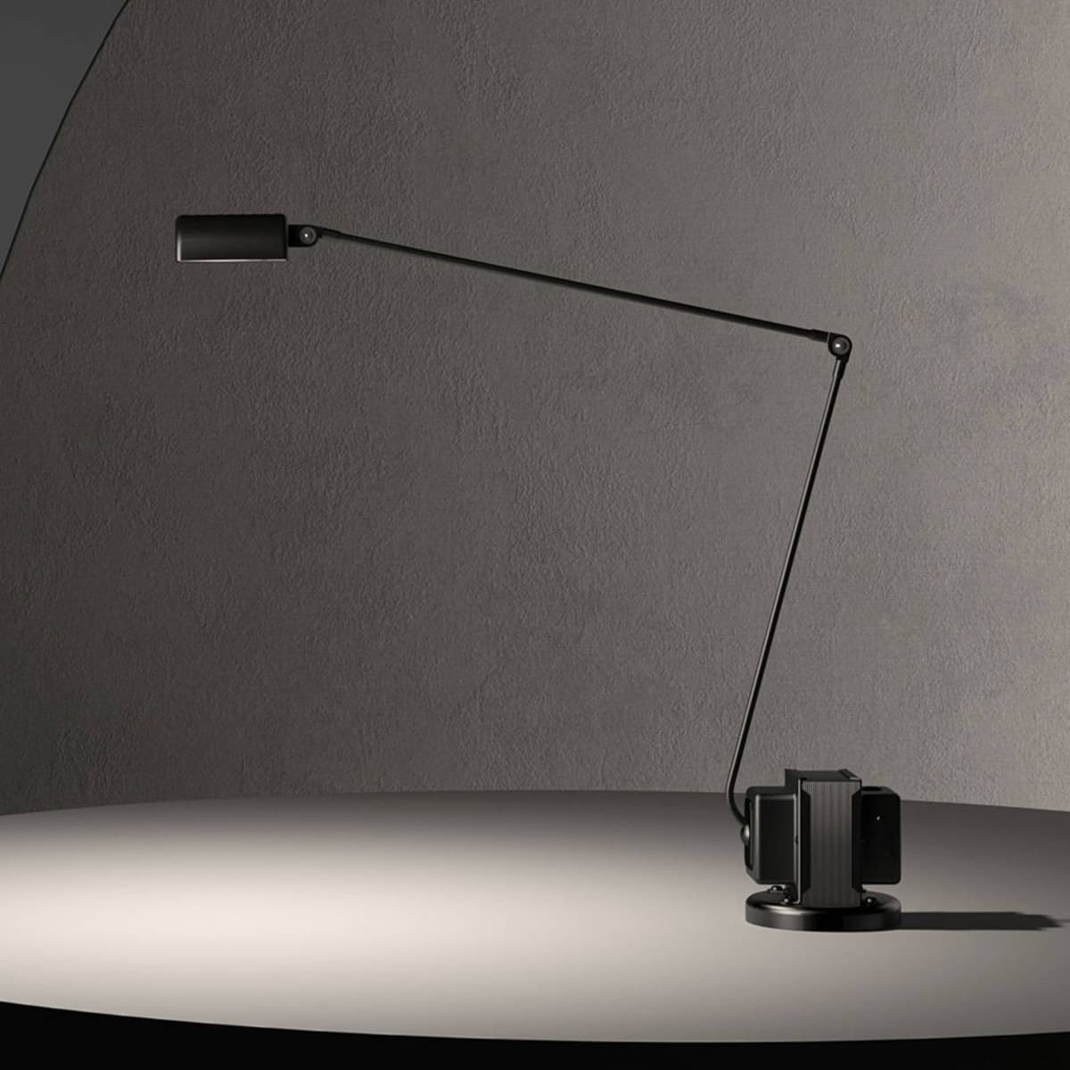 Lumina Lampa biurkowa LED Daphine, możliwość ściemniania, czarny, biuro, metal, nowoczesny