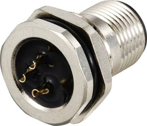 TRU COMPONENTS TC-12833200 Sensor/Aktor Einbaustecker M12 Stecker, Einbau Polzahl Sensoren: 3 1St.