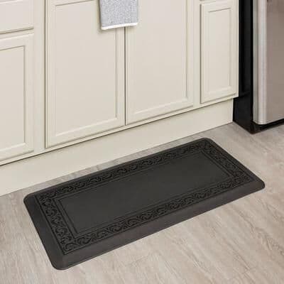 Mohawk Rug & Textiles Tempur Pedic Anti Fatigue Scroll Mat Black 42 x 20, 42 x 20, Black