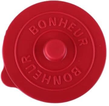 Inspired Finds Simple Solid Color Silicone Rubber Water Cup Lid Concave Embossed Letter Design, Round Dust Proof Mug Lid For Cold Dri red
