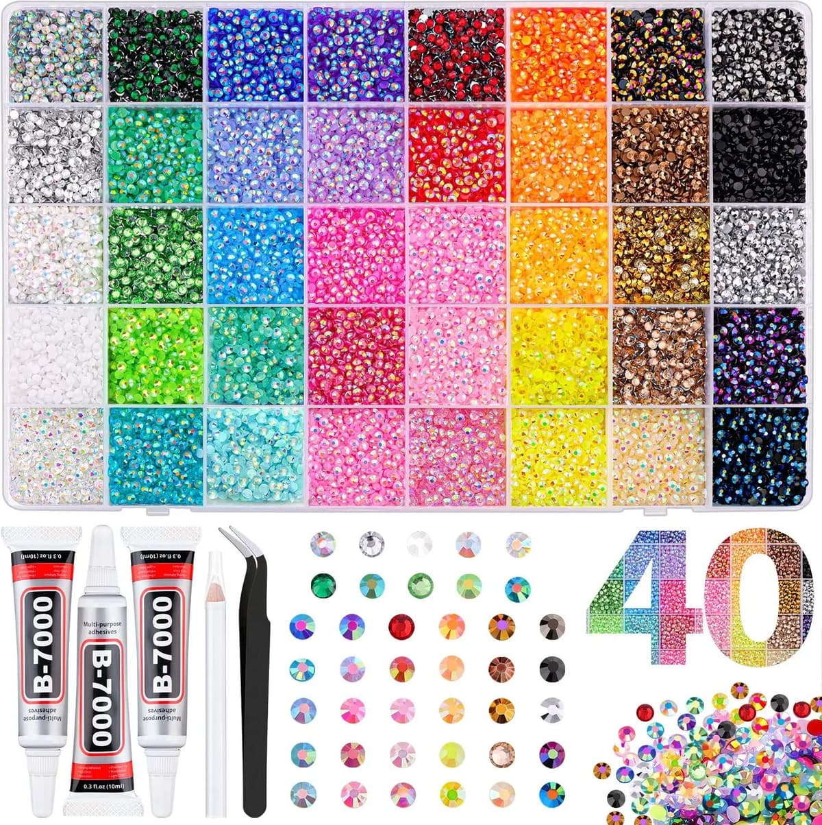 NONE 1Box Minimalist Shiny Colorful Semi-circular Rhinestones Nail Charms Mini 3mm Flatback Resin Nail Diamond DIY Hat Pen Nails Set
