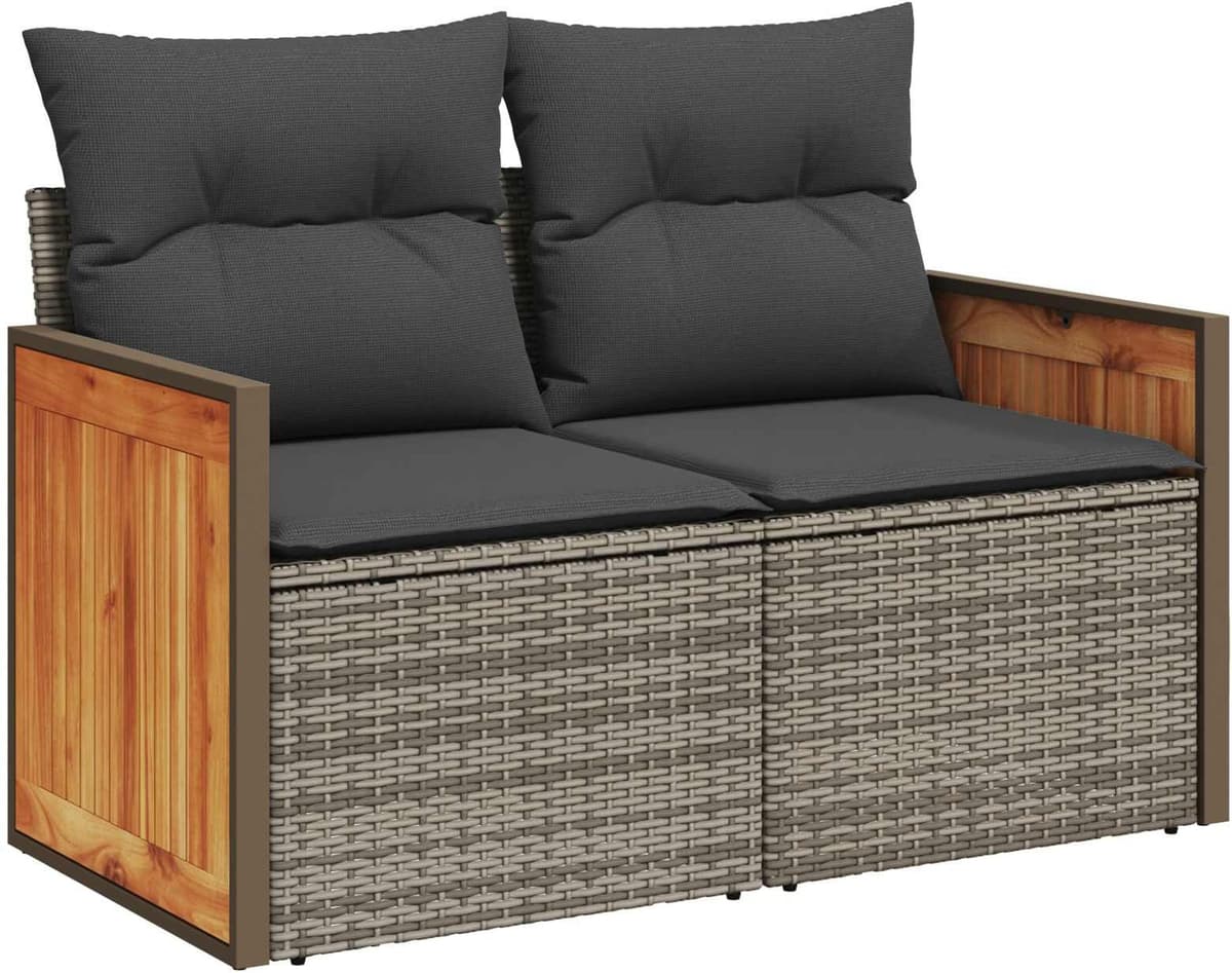 vidaXL Ensemble de Canapés 8 pc Gris et Gris foncé 55 x 55 x 37 cm