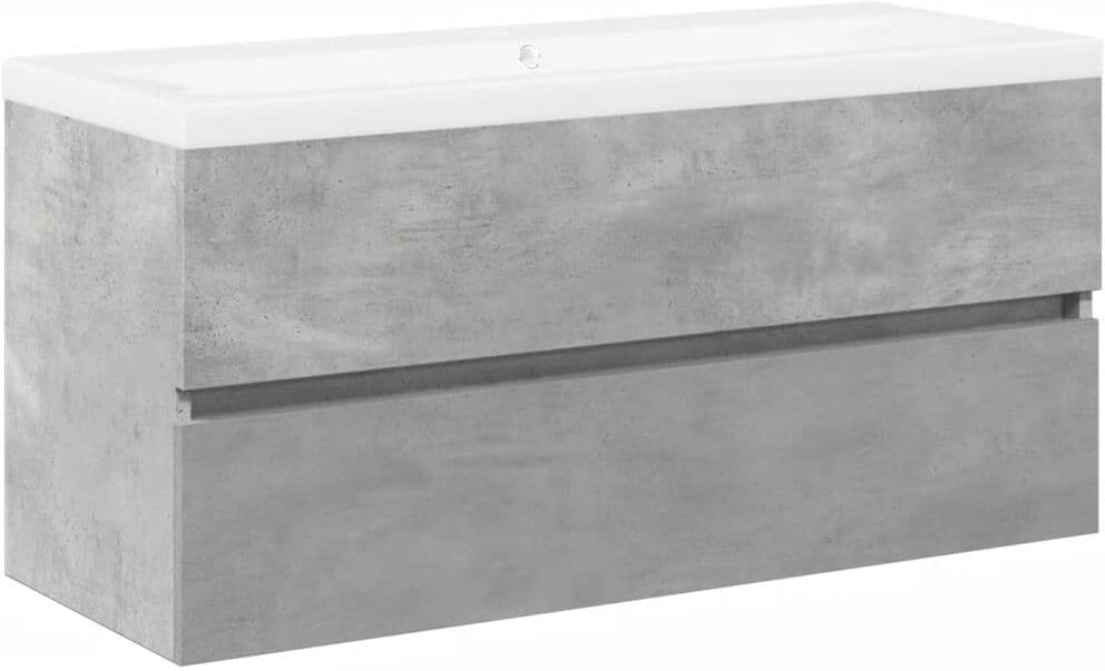 vidaXL Ensemble de meubles de salle de bain 2 pcs gris béton