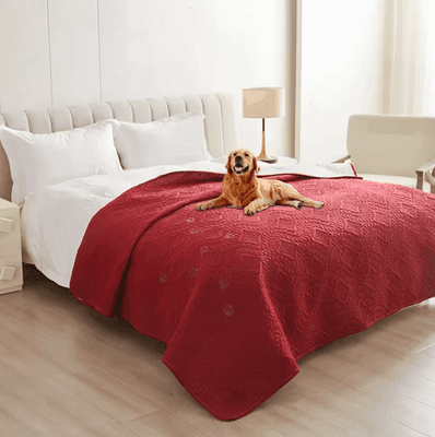 Inspire Picks Waterproof Pet Blanket Dirt Proof Dog & Cat Furniture Protector Cover bed Cover Red 68x83in(173x210cm)