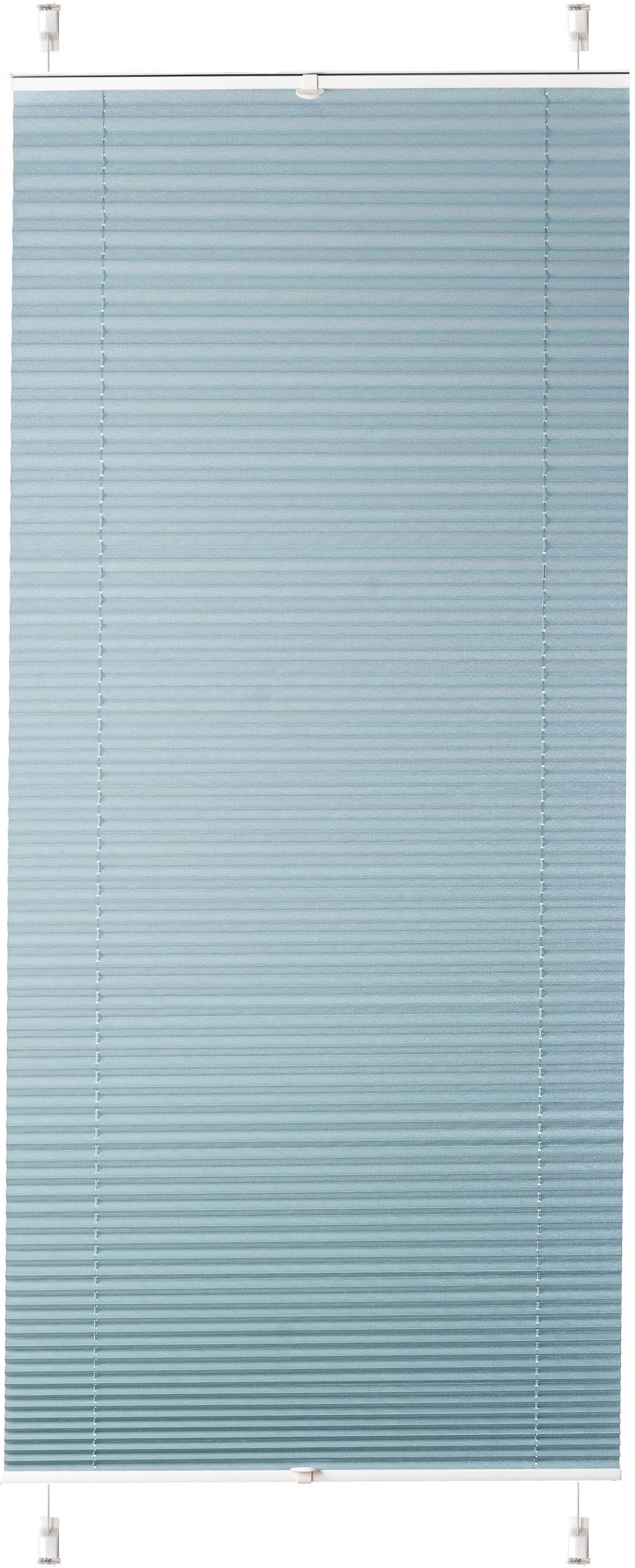 Plissee K-HOME "Siena" Gr. 10, blau (petrol), B:70cm H:210cm, Obermaterial: 100% Polyester, Plissees, Plissee petrol 210cm, zweiseitig verschiebbar, 70cm