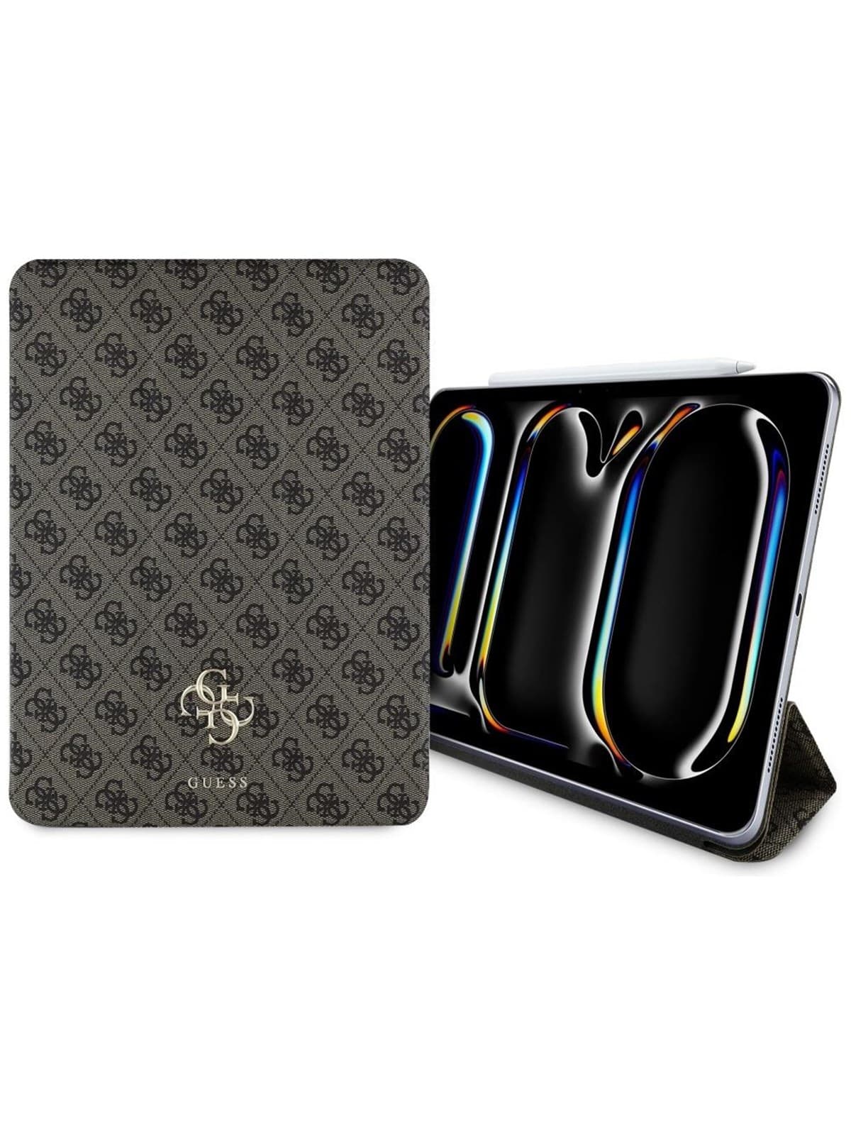 GUESS GUFC13PM24PS4SGW iPad Pro 13" 2024 brown Magnetic 4G Big Logo