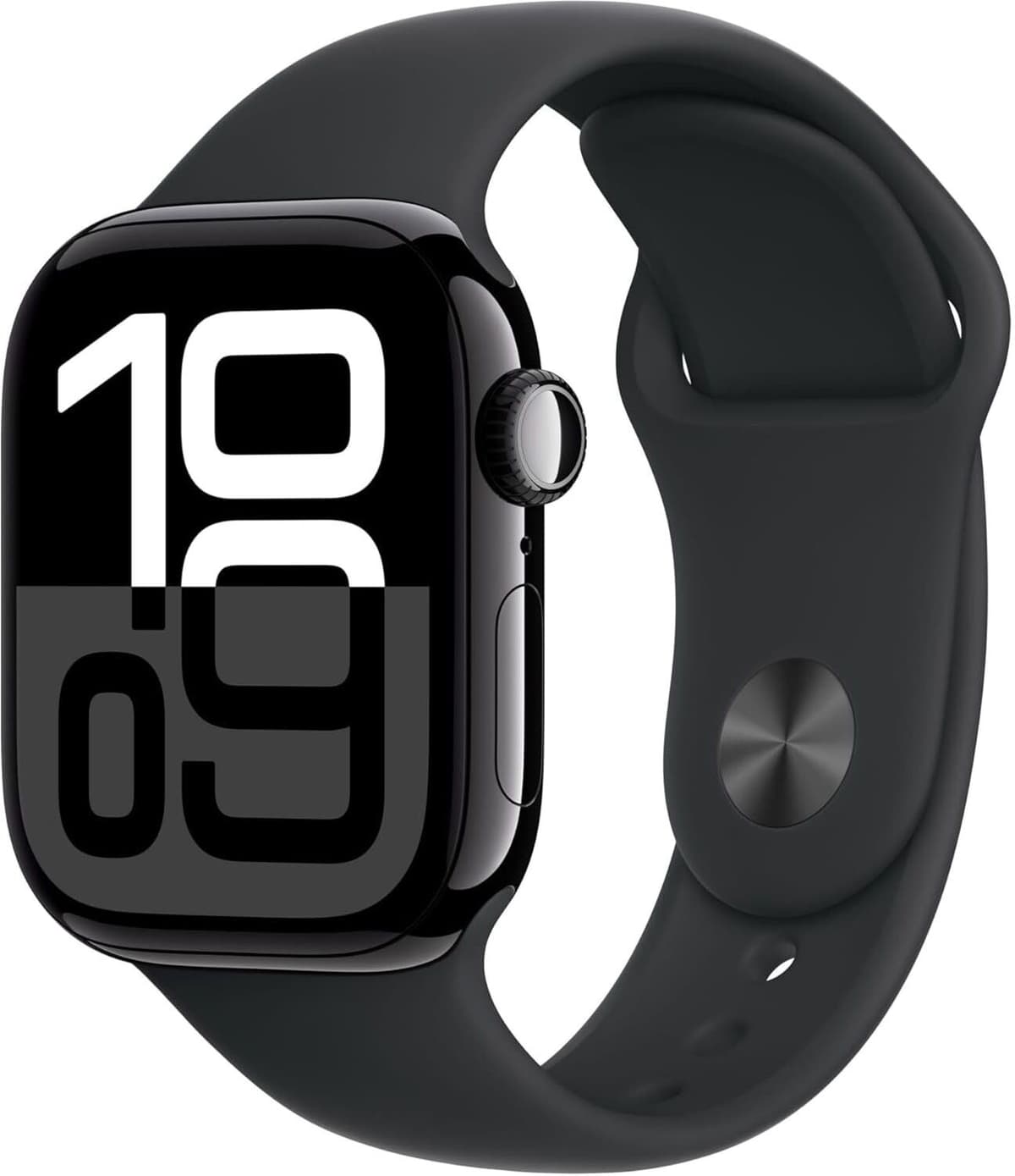 Apple Watch Series 10 GPS 46mm Jet Black Aluminium Case with Black Sport Band, Used - Very Good