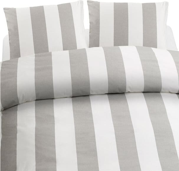 SoffaDirekt Stripe Bäddset Kingsize Grå