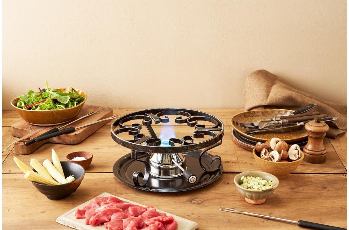 Fondue "Kisag Rustica Schwarz", schwarz, H:10cm Ø:23cm, Fondues, Fondue schwarz Einheitsgröße